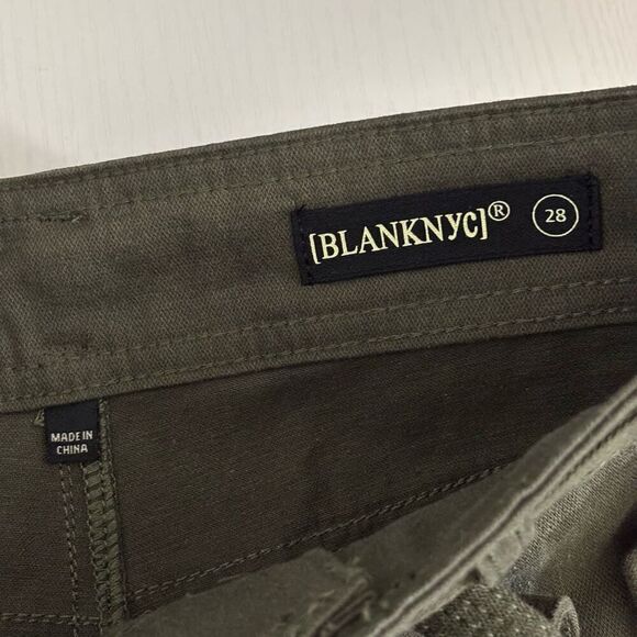 Blank NYC hakuna matata high waisted pleated pant olive green size 28 NEW - Picture 5 of 13